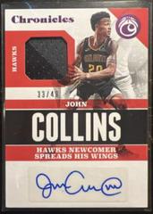 John Collins [Red] Basketball Cards 2017 Panini Chronicles Autographs Prices