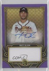 Matt Olson [Amethyst] Baseball Cards 2022 Topps Triple Threads Single Jumbo Relics Autographs Prices
