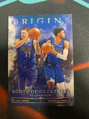 Luka Doncic, Christian Wood #18 Basketball Cards 2022 Panini Origins Roots Of Greatness Prices