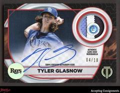 Tyler Glasnow [Red] #AP-TG Baseball Cards 2022 Topps Tribute Autograph Patches Prices