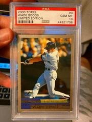 Wade Boggs #3 Baseball Cards 2000 Topps Limited Edition Prices