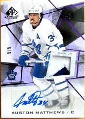Auston Matthews [Purple Autograph Premium Memorabilia] Hockey Cards 2021 SP Game Used Prices