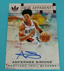 Anfernee Simons Basketball Cards 2018 Panini Court Kings Heir Apparent Autographs Prices