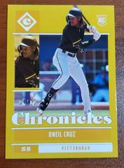 Oneil Cruz [Gold] Baseball Cards 2022 Panini Chronicles Prices