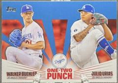 Julio Urias, Walker Buehler [Blue] #12P-3 Baseball Cards 2023 Topps One Two Punch Prices