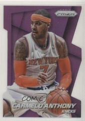 Carmelo Anthony [Purple Die Cut Prizm] Basketball Cards 2014 Panini Prizm Prices
