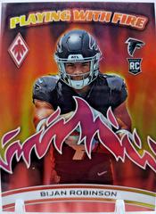 Bijan Robinson [Pink] #PWF-3 Football Cards 2023 Panini Phoenix Playing with Fire Prices