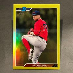 Bryan Mata [Yellow Refractor] #DAL Baseball Cards 2020 Bowman Heritage Chrome Prospects Prices