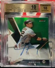 Christian Arroyo [Green Refractor] Baseball Cards 2018 Topps Finest Autographs Prices