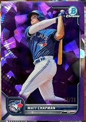 Matt Chapman [Sapphire Purple] #2 Baseball Cards 2022 Bowman Chrome Prices