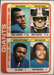 Giants Leaders [Team Checklist] Football Cards 1978 Topps Prices