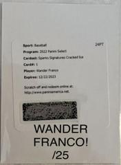 Wander Franco [Cracked Ice] #SS-WF Baseball Cards 2022 Panini Select Sparks Signatures Prices