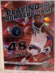 Anthony Edwards [Red Ice] #15 Basketball Cards 2021 Panini Contenders Optic Playing the Numbers Game Prices