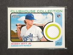Bobby Witt Jr. Baseball Cards 2022 Topps Heritage Clubhouse Collection Relics Prices