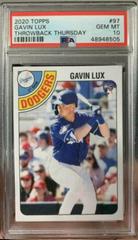 Gavin Lux Baseball Cards 2020 Topps Throwback Thursday Prices