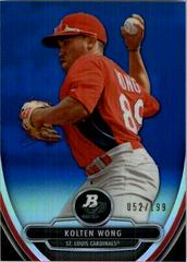 Kolten Wong [Blue Refractor] #69 Baseball Cards 2013 Bowman Platinum Chrome Prospects Prices