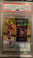 Clyde Drexler [Gold Prizm] Basketball Cards 2018 Panini Select in Flight Signatures Prices