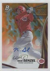 Nick Senzel [Orange] Baseball Cards 2017 Bowman Platinum Top Prospects Autographs Prices