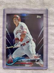 Mike Trout [Batting Purple] #4 Baseball Cards 2018 Topps Opening Day Prices
