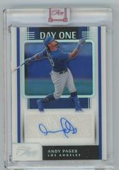 Andy Pages [Holo Silver] #DPA-JP Baseball Cards 2022 Panini Three and Two Day One Autographs Prices