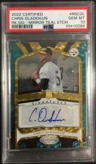 Chris Oladokun [Teal Etch] #RS-COL Football Cards 2022 Panini Certified Rookie Signatures Prices