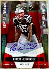Aaron Hernandez [Mirror Red Autograph] #171 Football Cards 2010 Panini Certified Prices