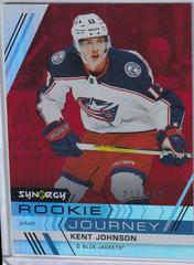 Kent Johnson [Red] #RJ-2 Hockey Cards 2022 Upper Deck Synergy Rookie Journey Away Prices
