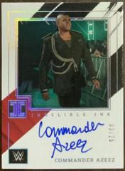 Commander Azeez [Holo Silver] #IN-CAZ Wrestling Cards 2022 Panini Impeccable WWE Indelible Ink Autographs Prices