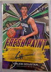 Caleb Houstan [Violet] #FP-CHO Basketball Cards 2022 Panini Court Kings Fresh Paint Autographs Prices