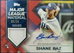 Shane Baz #MLMA-SB Baseball Cards 2022 Topps Major League Material Autographs Prices