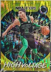 Jayson Tatum [Flash] #23 Basketball Cards 2019 Panini Hoops Premium Stock High Voltage Prices