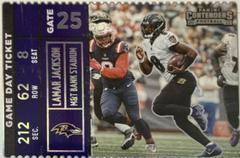 Lamar Jackson [Silver] Football Cards 2022 Panini Contenders Game Day Ticket Prices