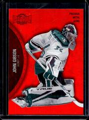 John Gibson [Red] Hockey Cards 2021 Skybox Metal Universe Prices