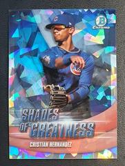 Cristian Hernandez [Atomic] #SG-19 Baseball Cards 2022 Bowman Chrome Shades of Greatness Prices