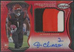 Ja'Marr Chase [Freshman Fabric Signature Red] #207 Football Cards 2021 Panini Certified Prices