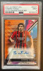 Sandro Tonali [Orange Wave] #BA-ST Soccer Cards 2021 Topps Finest UEFA Champions League Autographs Prices