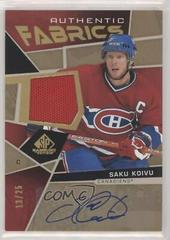 Saku Koivu [Autograph] #AF-SK Hockey Cards 2021 SP Game Used Authentic Fabrics Prices