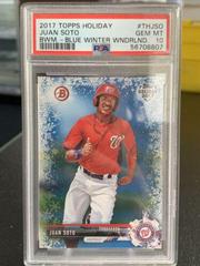 Juan Soto [Blue Winter Wonderland] #THJSO Baseball Cards 2017 Topps Holiday Bowman Prices