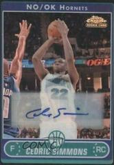 Cedric Simmons Black Refractor Autograph Basketball Cards 2006 Topps Chrome Prices