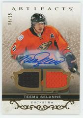 Teemu Selanne [Material Autograph Gold] #147 Hockey Cards 2021 Upper Deck Artifacts Prices