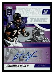 Jonathan Ogden [Purple] #ET-JO Football Cards 2022 Panini Donruss Elite Etched in Time Signatures Prices