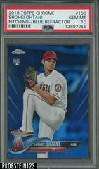 Shohei Ohtani [Pitching Blue Refractor] #150 Baseball Cards 2018 Topps Chrome Prices