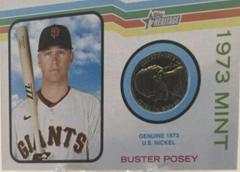 Buster Posey [Nickel] #73M-BP Baseball Cards 2022 Topps Heritage 1973 Mint Prices
