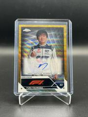 Yuki Tsunoda [Gold Wave Refractor] #CAC-YT Racing Cards 2023 Topps Chrome Formula 1 Autograph Prices