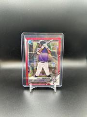 Adael Amador [Red Lava Refractor] #BDC-195 Baseball Cards 2021 Bowman Draft Chrome Prices