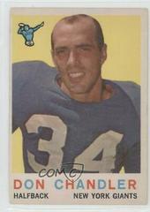 Don Chandler #49 Football Cards 1959 Topps Prices