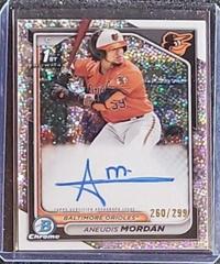 Aneudis Mordan [Speckle Refractor] #CPA-AMO Baseball Cards 2024 Bowman Chrome Prospect Autograph Prices