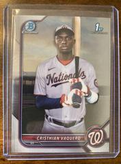 Cristhian Vaquero Baseball Cards 2022 Bowman Chrome Prospects Prices