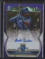 Austin Charles [Purple] #CPA-AC Baseball Cards 2023 Bowman Chrome Prospect Autographs Prices
