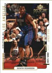 Quentin Richardson [Gold Script] Basketball Cards 2000 Upper Deck MVP Prices
